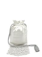 Matchesfashion.com Galvan - Beaded-fringe Satin Pouch - Womens - Grey