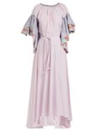 Natasha Zinko Ruffle-sleeve Cotton Dress
