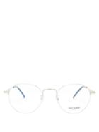 Mens Eyewear Saint Laurent - Round Metal Glasses - Mens - Silver