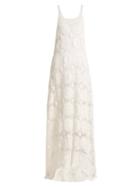 Matchesfashion.com Mes Demoiselles - Secret Crochet Knit Cotton Maxi Dress - Womens - Ivory