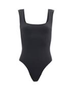 Matchesfashion.com Haight - Brigitte Square-neck Jersey Swimsuit - Womens - Black