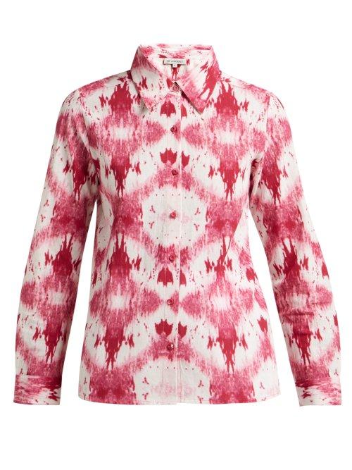Matchesfashion.com D'ascoli - Tie Dye Cotton Shirt - Womens - Pink White