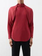 Homme Pliss Issey Miyake - Technical-pleated Layered Top - Mens - Red