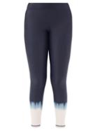 Matchesfashion.com The Upside - Seawater Cropped Stretch-jersey Leggings - Womens - Navy