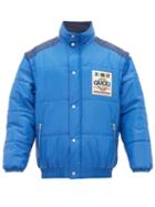 Matchesfashion.com Gucci - Worldwide Logo Detachable-sleeve Puffer Jacket - Mens - Blue