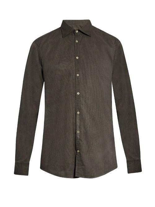 Massimo Alba Dyed Cotton Shirt