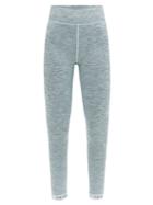 Matchesfashion.com The Upside - Ocean Logo-jacquard Striped Jersey Leggings - Womens - Blue