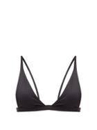 Matchesfashion.com Dos Gardenias - Rebel Triangular Bikini Top - Womens - Black
