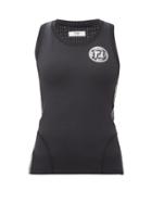 Matchesfashion.com Fendi - Ff Logo-trimmed Stretch-jersey Tank Top - Womens - Black