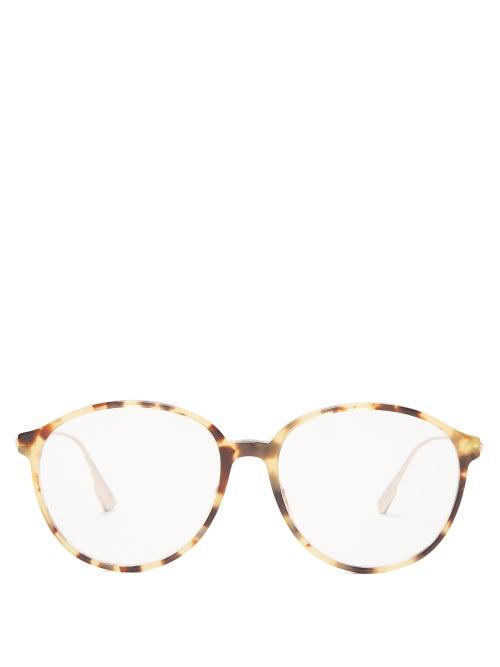 Matchesfashion.com Dior Eyewear - Round Tortoiseshell Acetate Glasses - Womens - Tortoiseshell