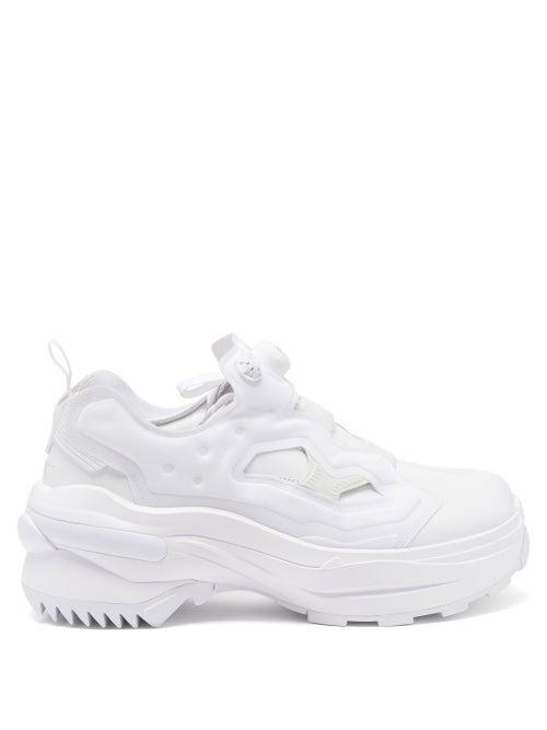 Matchesfashion.com Maison Margiela - X Reebok Tabi Instapump Leather Trainers - Mens - White Multi