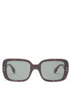 Matchesfashion.com Le Specs - X Solid & Striped Saline Acetate Sunglasses - Womens - Tortoiseshell