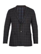 Brioni Single-breasted Checked Flannel-wool Blazer