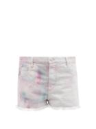 Matchesfashion.com Isabel Marant Toile - Lesiabb High-rise Tie-dyed Denim Shorts - Womens - Multi