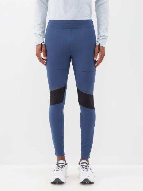 On - Panelled Zipped-cuff Leggings - Mens - Dark Blue