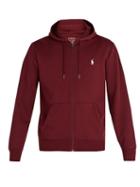Matchesfashion.com Polo Ralph Lauren - Zip Through Hooded Performance Sweatshirt - Mens - Burgundy