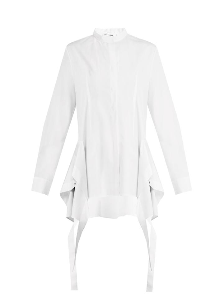 Jil Sander Edith Fluted-side Cotton-poplin Shirt