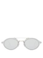 Matchesfashion.com Dior Homme Sunglasses - Diorchroma3 Oval Metal Sunglasses - Mens - Silver