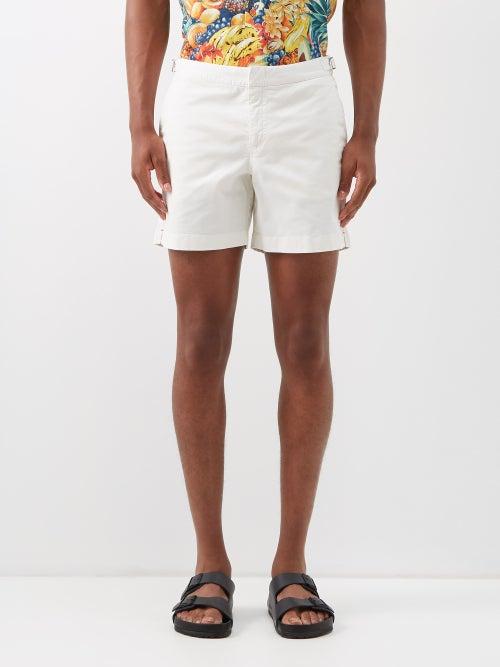 Orlebar Brown - Bulldog Ii Cotton-blend Twill Shorts - Mens - Cream