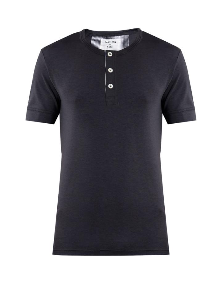 Hamilton And Hare Short-sleeved Henley T-shirt