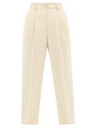 See By Chlo - Topstitched Tailored Crepe Trousers - Womens - Cream