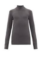Matchesfashion.com Bottega Veneta - Technical Knit Roll-neck Sweater - Mens - Grey