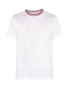 Matchesfashion.com Moncler - Striped Cotton T Shirt - Mens - White