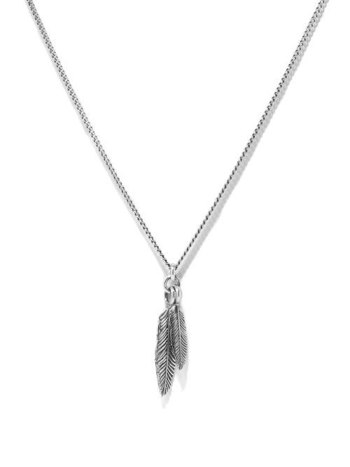 Matchesfashion.com Emanuele Bicocchi - Feather Curb-chain Sterling-silver Necklace - Mens - Silver