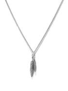 Matchesfashion.com Emanuele Bicocchi - Feather Curb-chain Sterling-silver Necklace - Mens - Silver