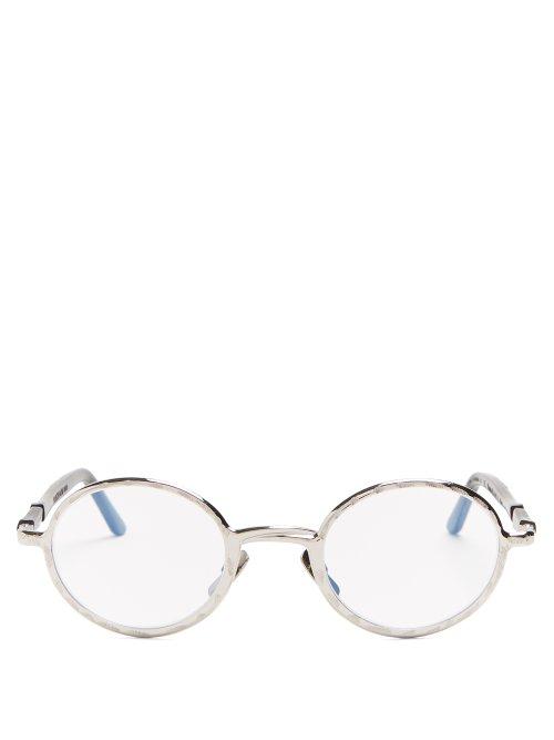 Matchesfashion.com Kuboraum - Round Frame Metal Glasses - Mens - Silver