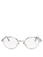 Matchesfashion.com Kuboraum - Round Frame Metal Glasses - Mens - Silver