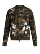 Valentino Camouflage-print Cotton Bomber Jacket