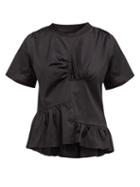 Matchesfashion.com Marques'almeida - Gathered Cotton Jersey T Shirt - Womens - Black