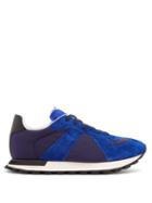 Matchesfashion.com Maison Margiela - Replica Runner Low Top Mesh And Suede Trainers - Mens - Blue Multi