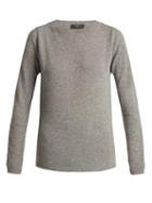Matchesfashion.com Weekend Max Mara - Round Neck Virgin Wool Sweater - Womens - Grey