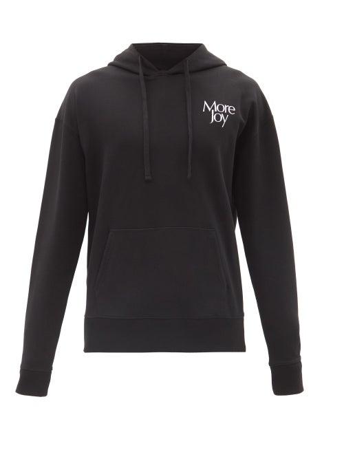 Mens Rtw More Joy By Christopher Kane - More Joy-embroidered Cotton Hooded Sweatshirt - Mens - Black