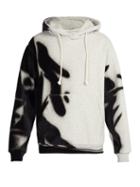 Matchesfashion.com Maison Margiela - Spray Paint Cotton Hooded Sweatshirt - Mens - Light Grey