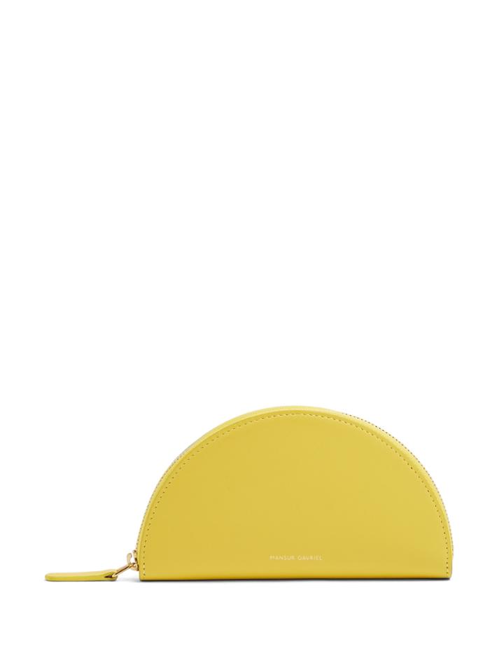 Mansur Gavriel Mini Moon Zip-around Leather Wallet
