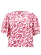 Matchesfashion.com Merlette - Canova Floral-print Cotton Blouse - Womens - Pink Print