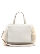 Valextra Passepartout Medium Shearling-trimmed Leather Bag