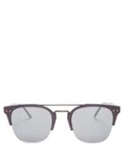 Matchesfashion.com Bottega Veneta - Square Frame Sunglasses - Mens - Blue