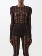 Rui - Cutout Mesh Top - Womens - Black