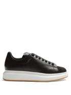 Alexander Mcqueen Raised-sole Low-top Suede And Leather Trainers