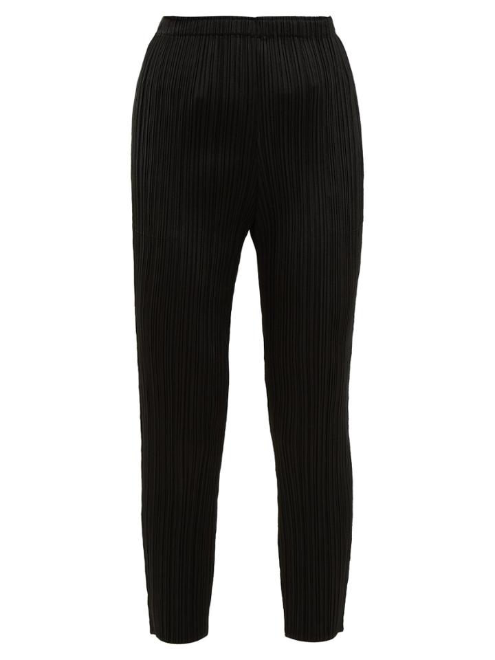 Pleats Please Issey Miyake Slim-leg Pleated Trousers