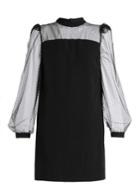 Givenchy Stud-embellished Crepe And Mesh Mini Dress