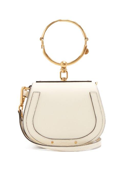 Matchesfashion.com Chlo - Nile Small Leather And Suede Cross Body Bag - Womens - White