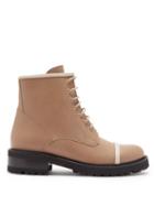 Matchesfashion.com Malone Souliers - Bryce Leather Combat Boots - Womens - Nude