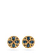 Matchesfashion.com Rebecca De Ravenel - Pamina 24kt Gold Plated Earrings - Womens - Blue