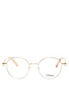 Matchesfashion.com Chlo - Ayla Round-frame Metal Glasses - Womens - Gold