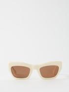 Port Tanger - Ayreen Cat-eye Sunglasses - Womens - Cream Multi